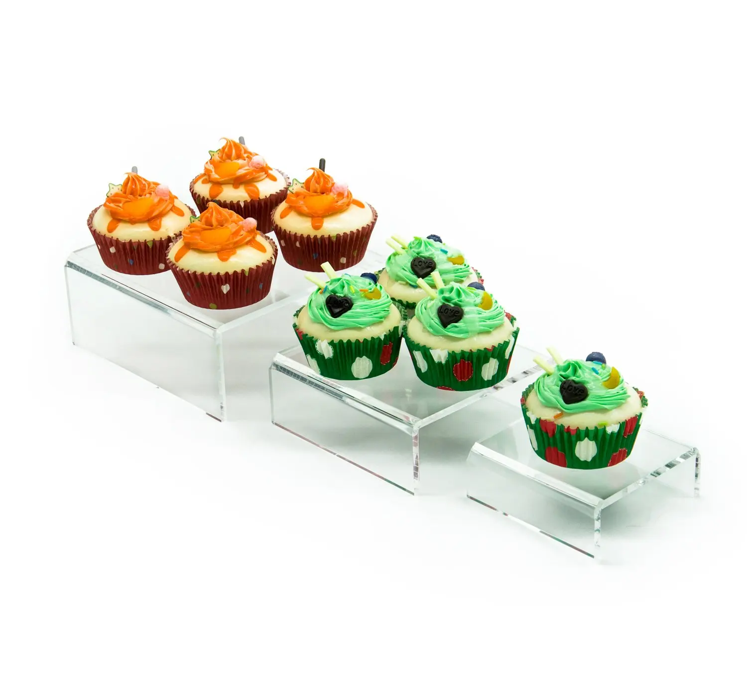 Custom Transparent Step Acrylic Cookies Dessert Display Stand Shoes Sunglasses Jewelry handbag Perfume Bottle display stand