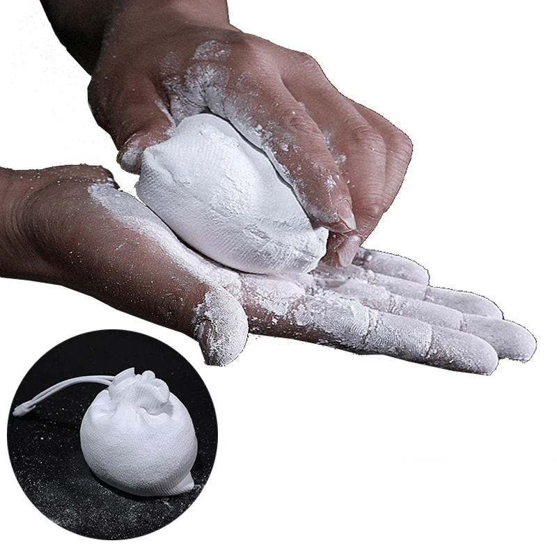 cheapest custom logo rock climbing gym chalk carbonate magnesium ball with bag