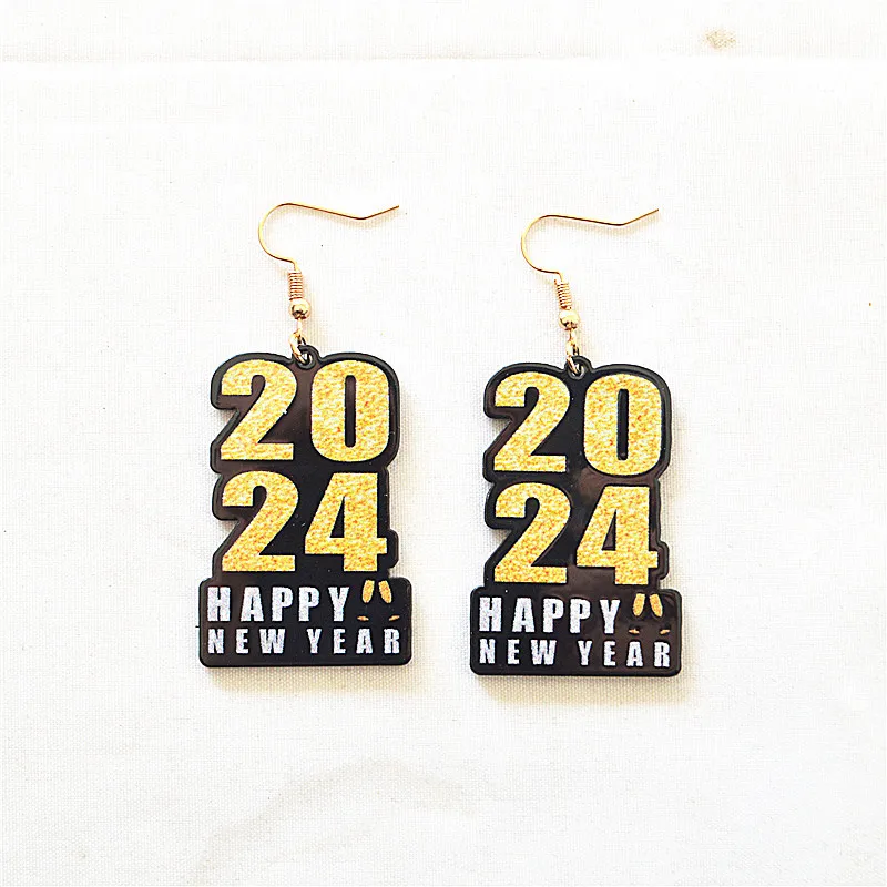 2024 New Design Acrylic Charm Dangle Stud Earrings Girls Jewelry