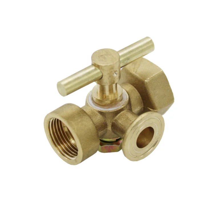 Латунный трехходовой клапан манометра для парового котла