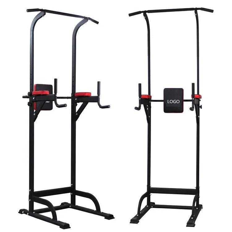 Indoor Fitness Equipment Parallel Dip Bars Power Tower Black Height Adjustable Parallel Bar
