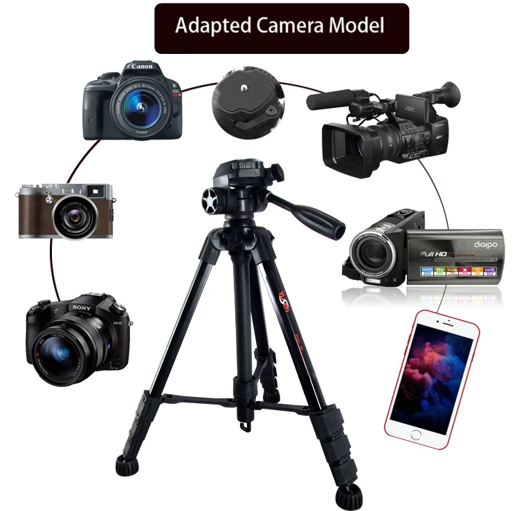 3 Way Portable Best Outdoor Travel Video Camera Photo & Accessories Tripod Laptops Tripod Stand for DSLR Camcorder Shooting