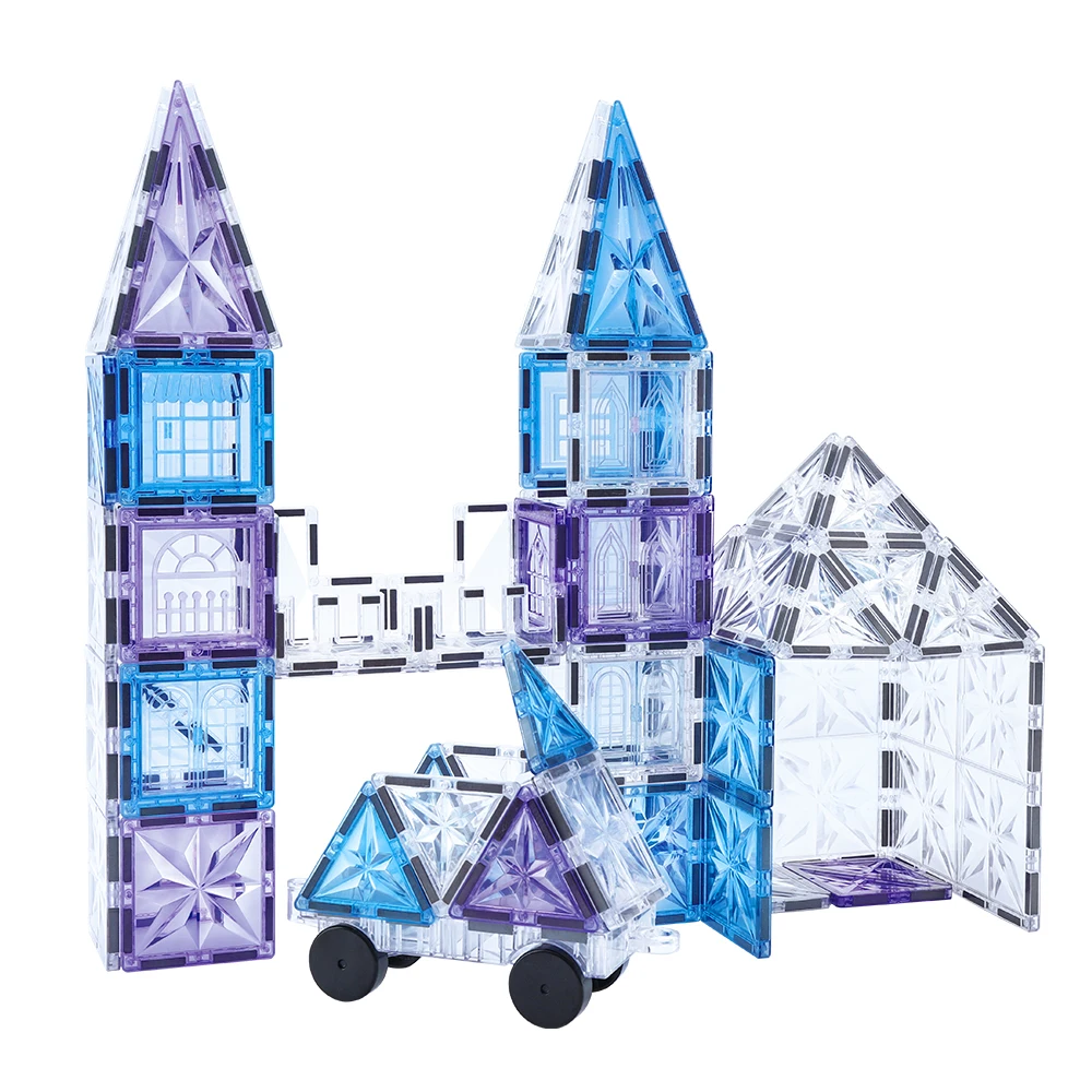 Hot Sales Factory Wholesale OEM ODM Custom Colors CPC ABS Plastic Children Educational Starshine Magnetic Tiles Toys for Kids