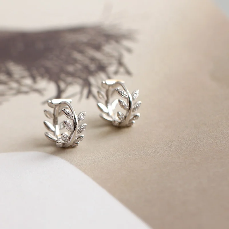 New fashion 925 sterling silver hoop earrings 18k gold plated for women