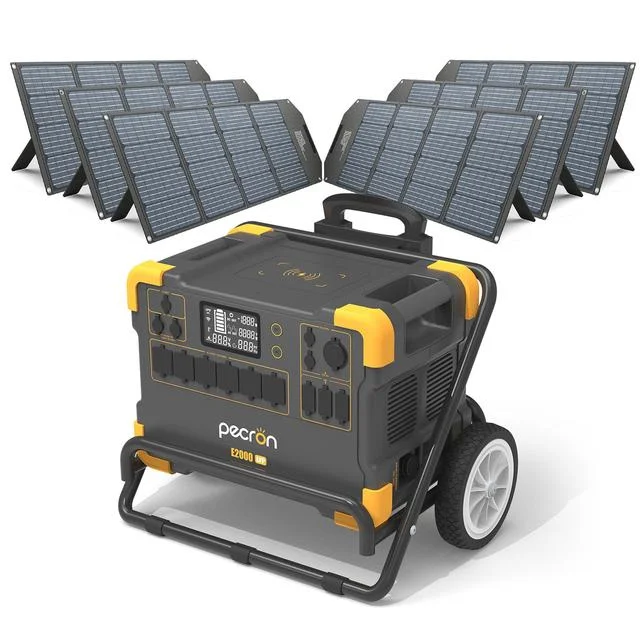 Pecron E2000LFP LiFePO4 Ultimate Emergency Portable Power Station, Superior Fast Charge Solar Generator, Solar Energy System