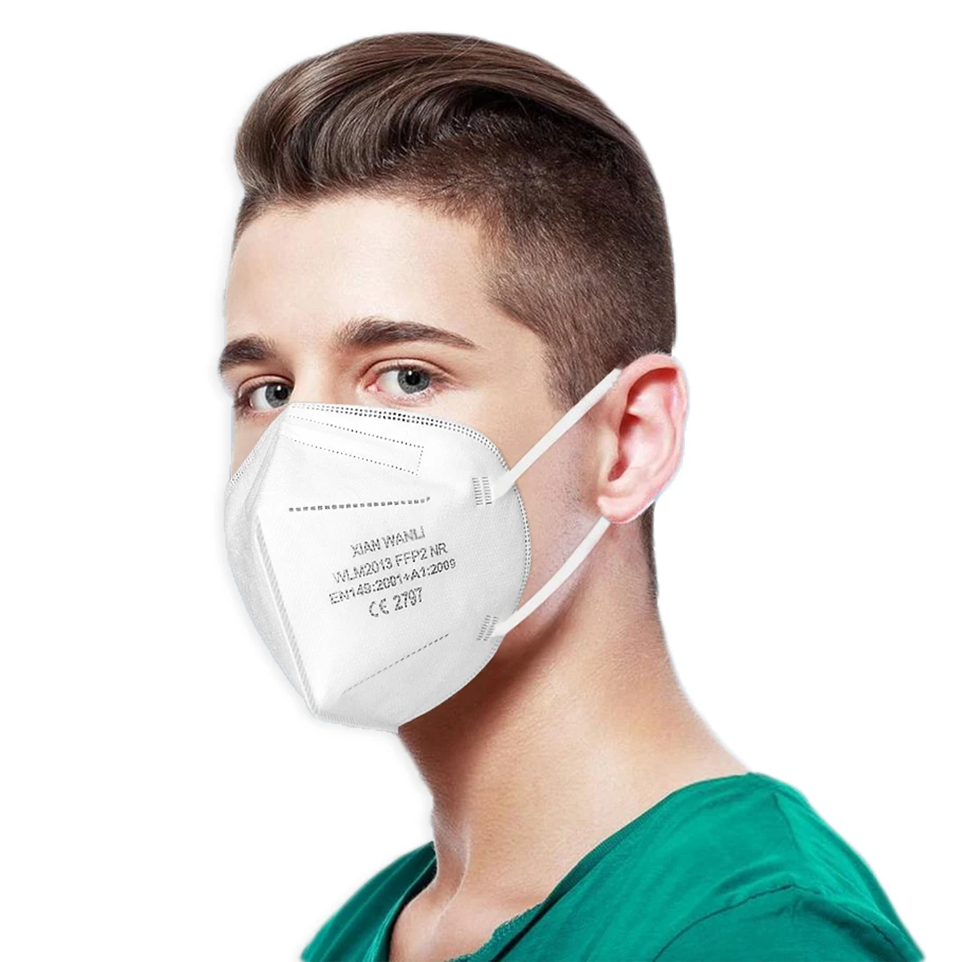 FFP2 Dust Custom Mask Folded Type Disposable Woven 4-Ply Respirator No valve Foldable Masks