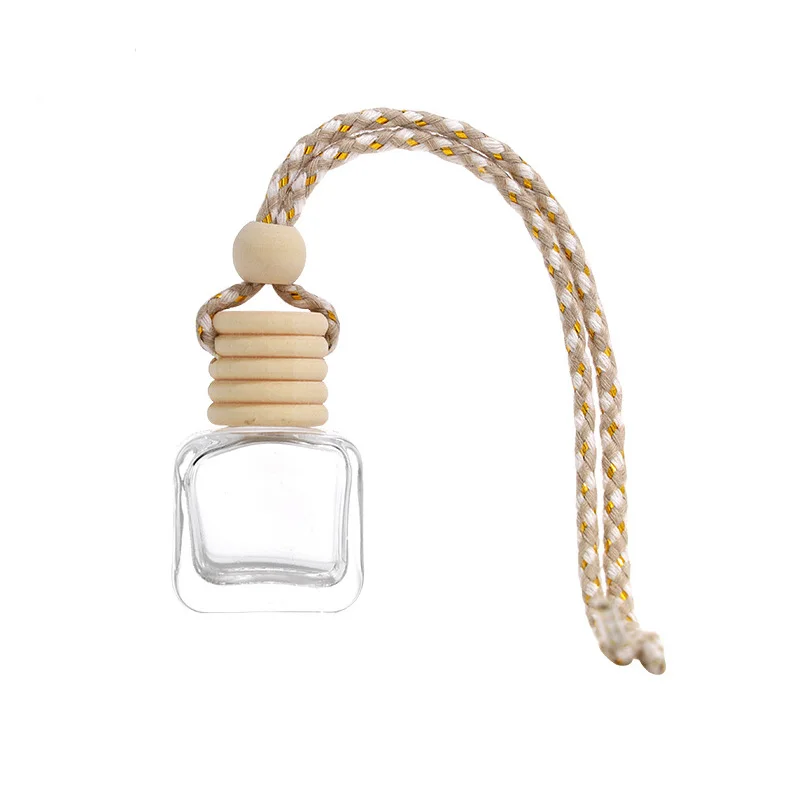 Supplier Wholesale New Empty Square Round Cylindrical Diffuser Bottle Car Perfume Bottle With Lanyard