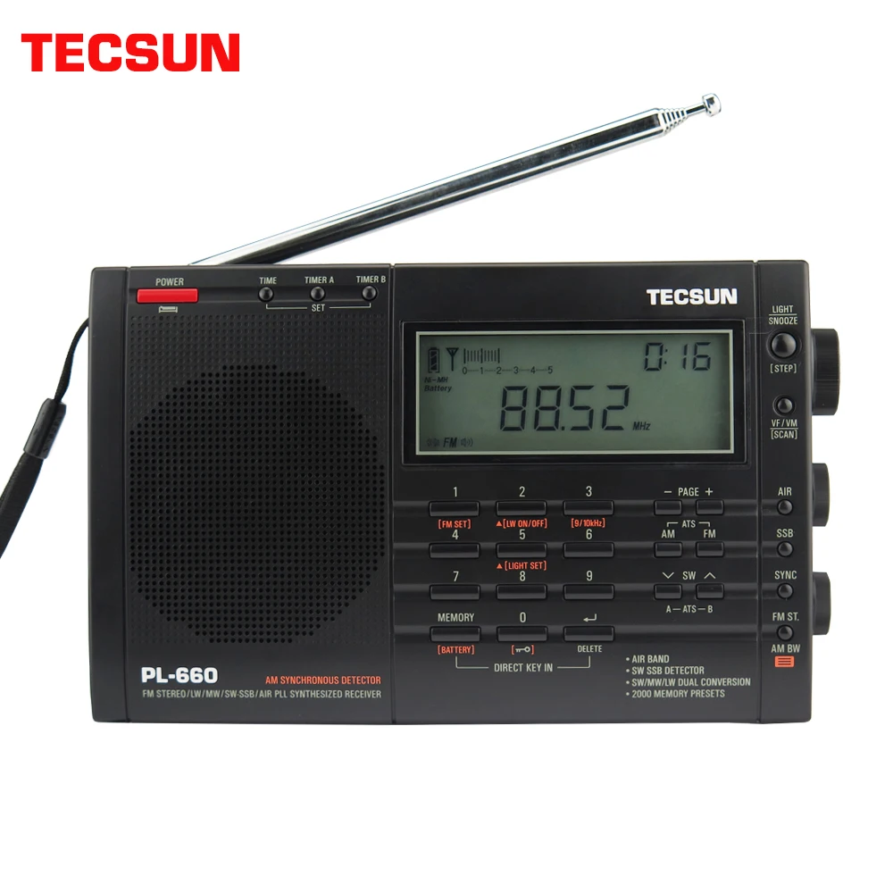 TECSUN PL-660  Portable Radio FM Stereo LW SW MW AIR DSP Receiver