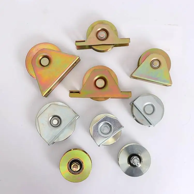 50/60/70/80/90/100 Single Bearing Sliding Door Roller with External Bracket Y U V Groove Sliding Gate Wheel
