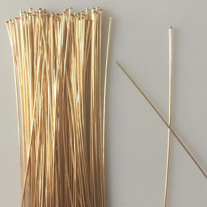 14K Gold Filled Head Pin Needles for Jewelry Making Supplies Jewelry Findings & Components Permanent Jewelry Accessories