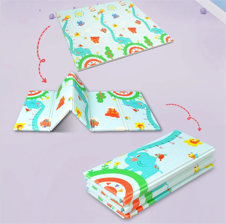 Baby Crawling Blanket Gymnastics Mat Padded Extra Space For Fun Cute Patterns Infants Babies Toddlers Indoor Outdoor Use Large