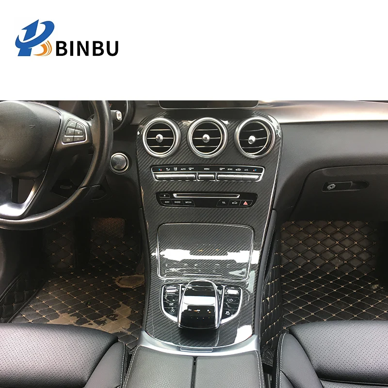 Для Mercedes Benz C-class w205 GLC x253 внутренняя отделка из углеродного волокна модифицированный стиль 2015-2018