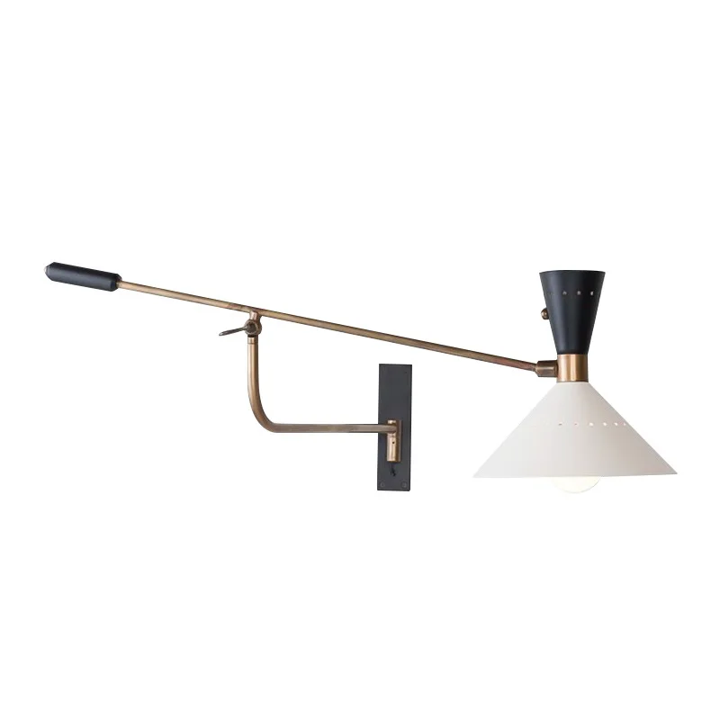 Industrial Creative Rotatable Swing Arm Bracket Sconce Wall Lamp Bedroom Living Room Modern LED Indoor Wall Light