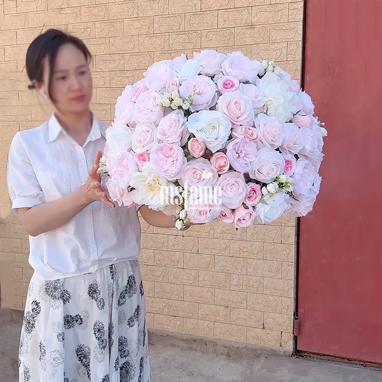 MSFAME Customized Blooming Tea Balls Wedding Table Center Piece Large Size Flower Ball