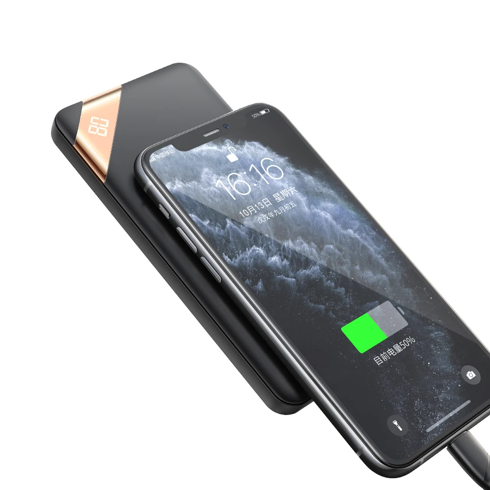  Портативное зарядное устройство 20000 мАч для iphone ультратонкие портативные мини-зарядные