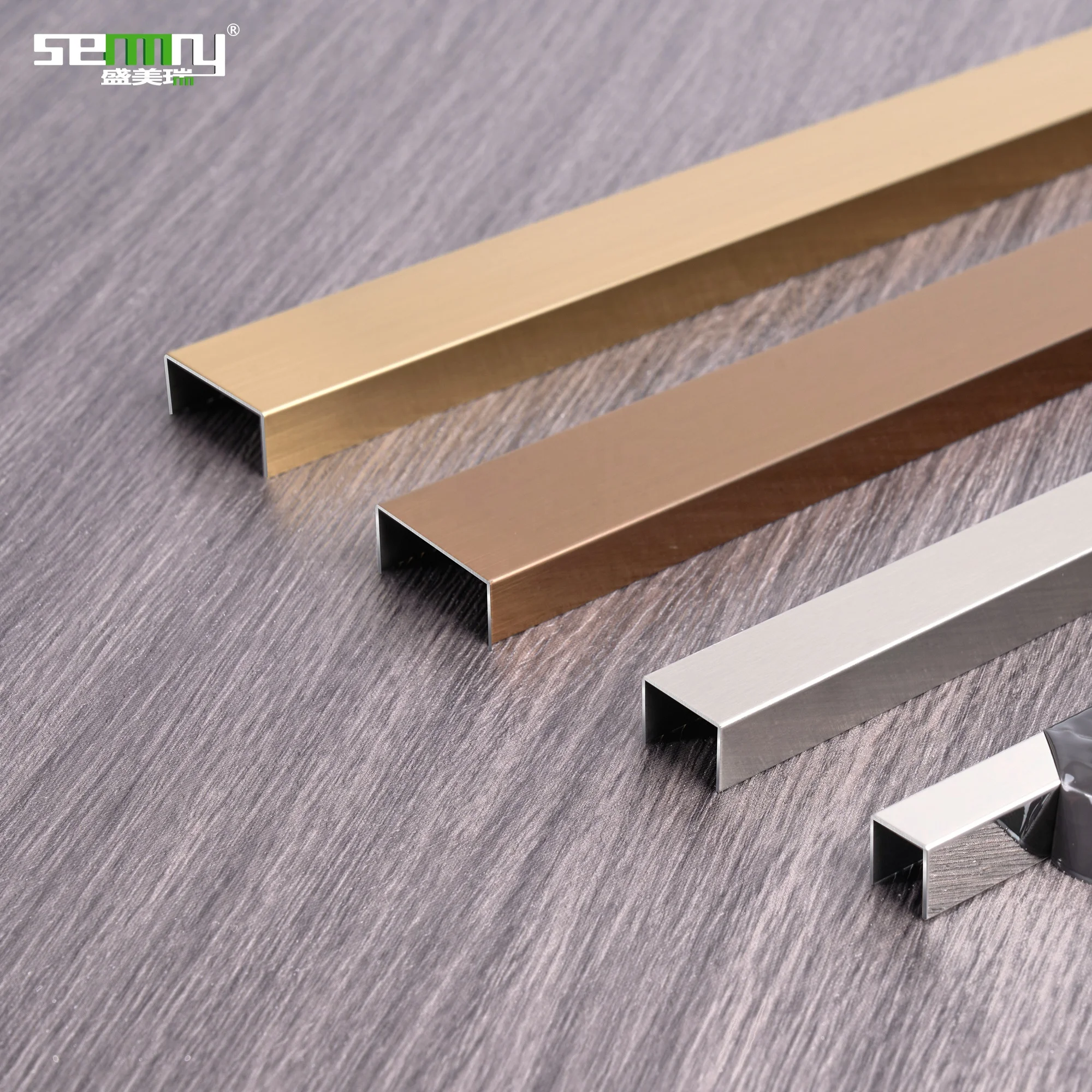 Hot selling hospital bright silver tile trim aluminum tile corner trim metal tile edge trim warranty 5 years
