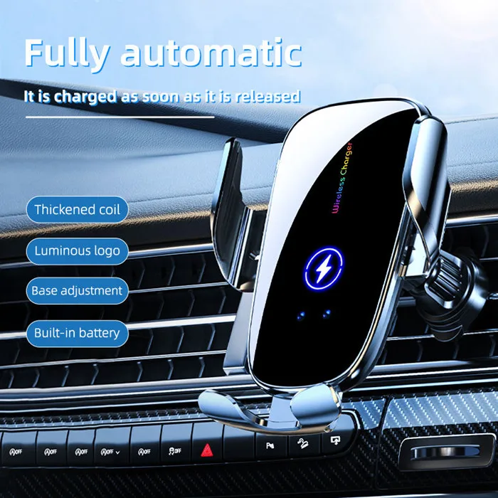 Hot Sell Car Holder 15w Wireless Charging Car Phone Holder Auto Sensor Car Phone Mount