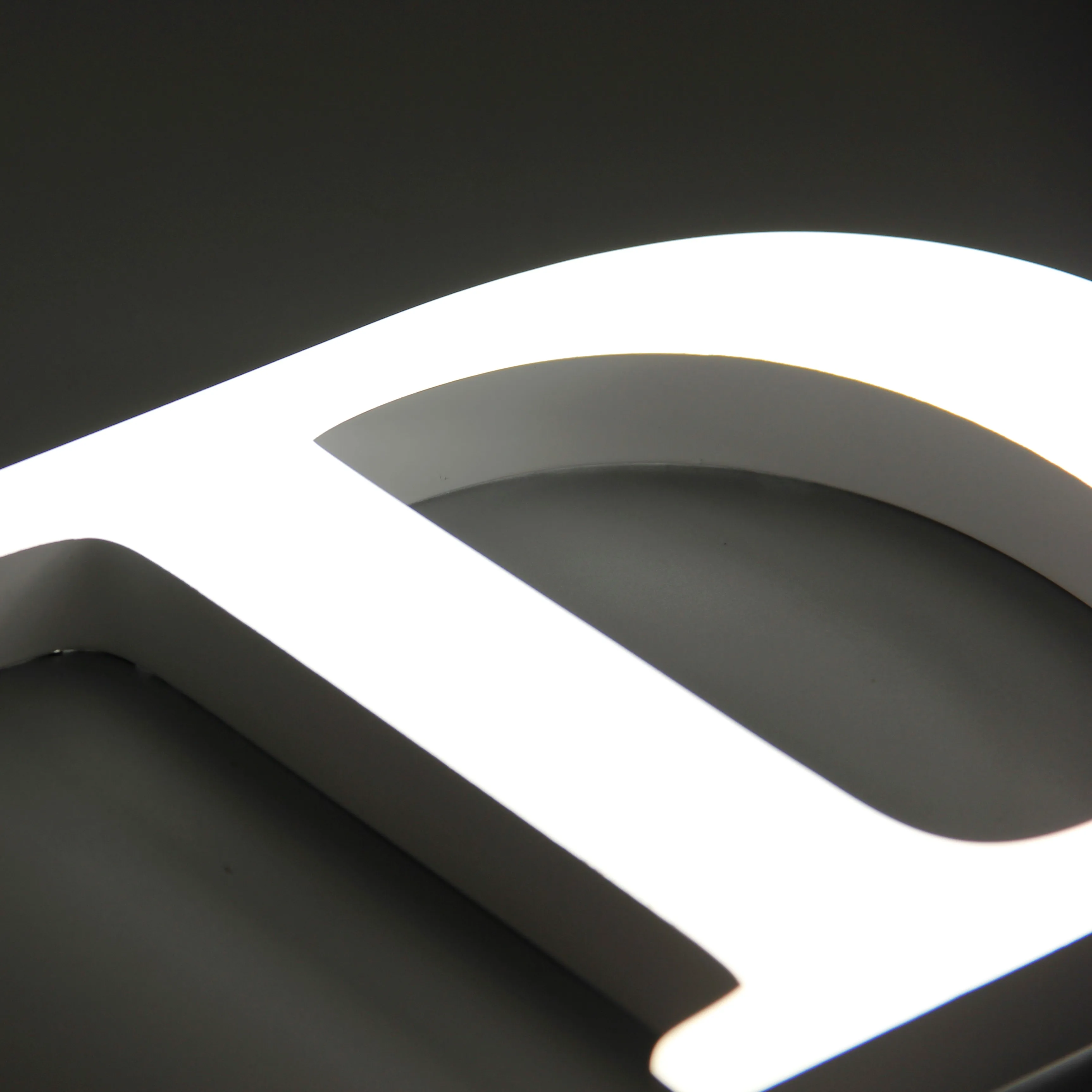 custom acrylic illuminated letter transparent round corner LED acrylic letter for decor