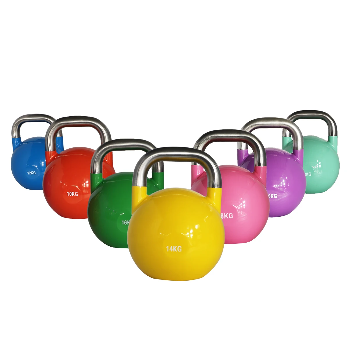 High Quality Wholesale Custom Vinyl Coated Color Weight Lifting Competition Stainless Steel Kettlebell