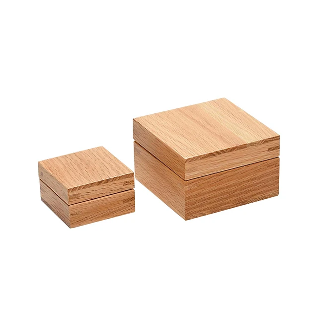 Natural Unfinished Wood Gift Packaging Box With Lid