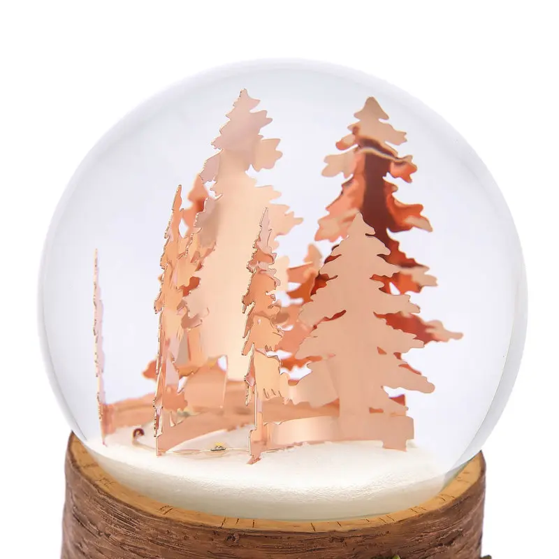 Snow Globes Music Box Decoration Snow Globes Christmas Gift Water Ball with Music