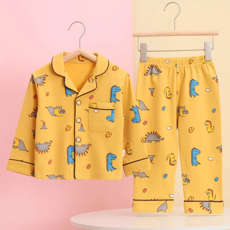 Wholesale Cotton Toddler Boys Pajamas Family Matching Children Christmas Ruffle Kids PJS Cotton Long Sleeve Pyjamas Sleepwear