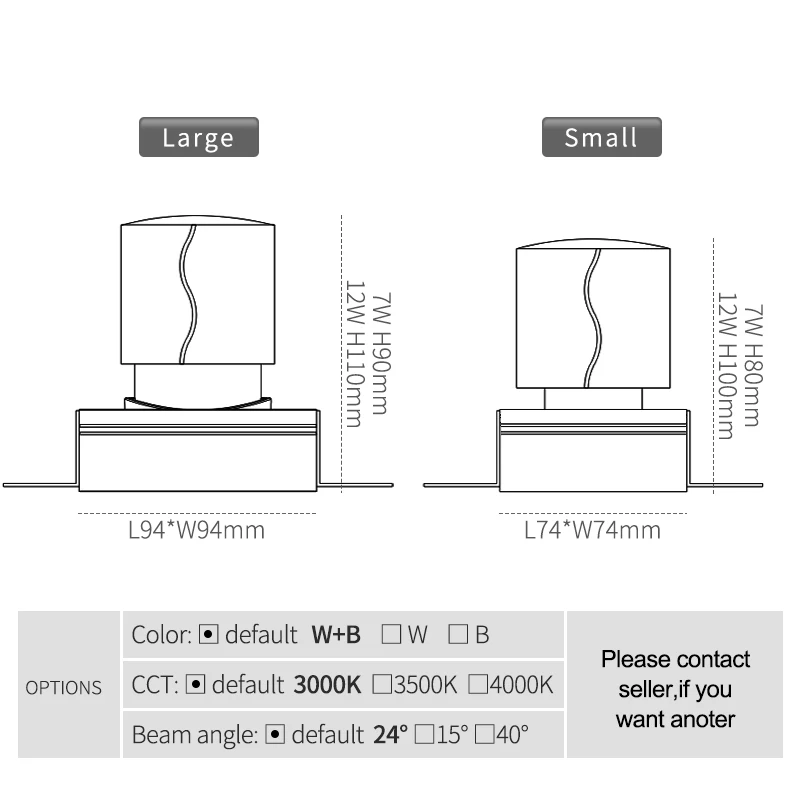 Grille Light Fixture 12w CRI 93 100~140lm/w LED Grille Light Fixture LED Grille Panel Light