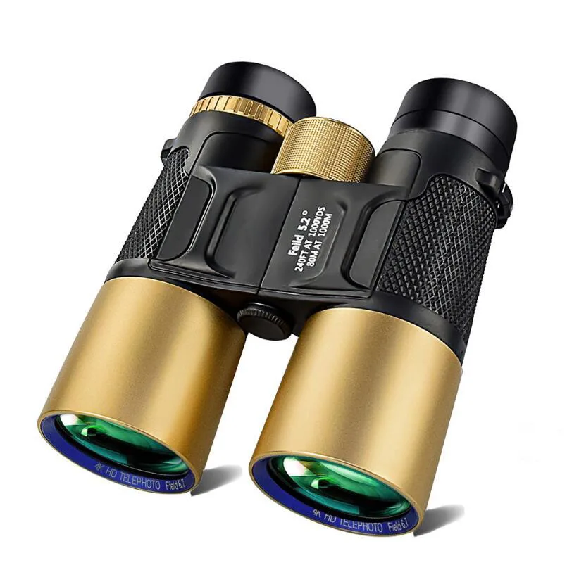 12X42 high magnification high-definition metal binoculars low-light night vision large objective telescope