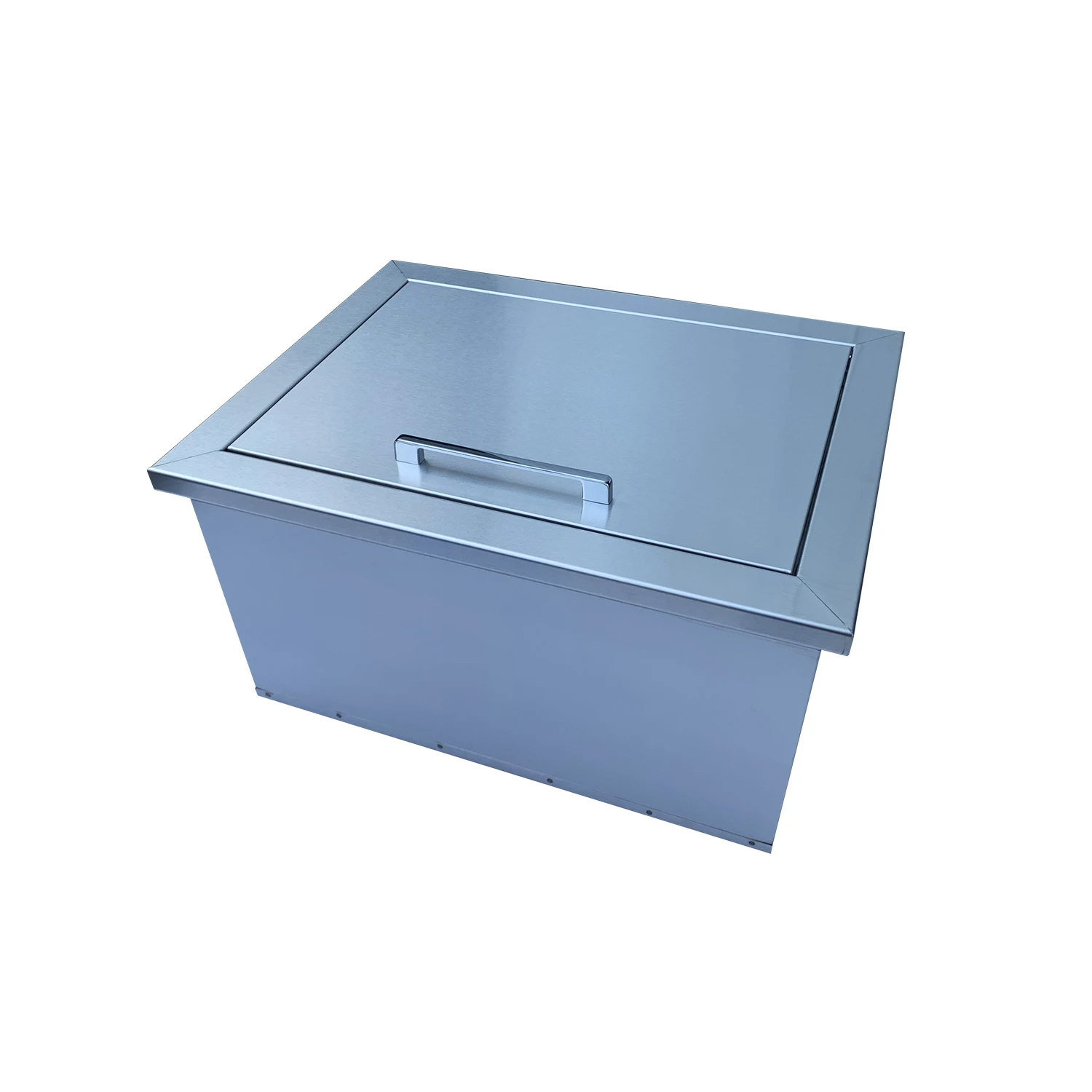 Modernization Flush Mount Stainless Steel Ice Box Outdoor Built in Workbench Commercial Storage Bin