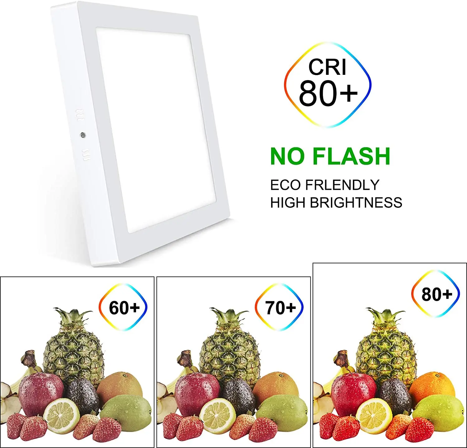 Square Panel Lamp 6W Modern Flush Mounted LED Panel Light