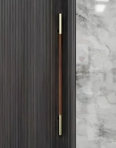 Luxury Contemporary Handle Wooden Door Pull Push Entry Front Door Handles Bespoke Color Long Square Glass Door Handle