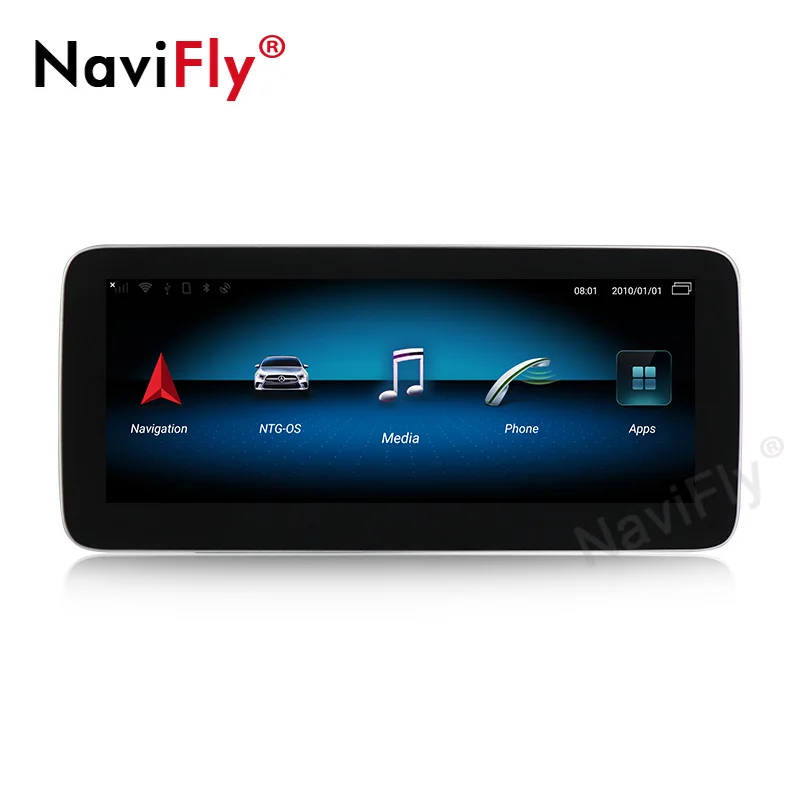 NaviFly 8+128G 12.5 inch Android 10 car gps navigation dvd player car video for Benz C W205-GLC X253-V Class 2014-2018