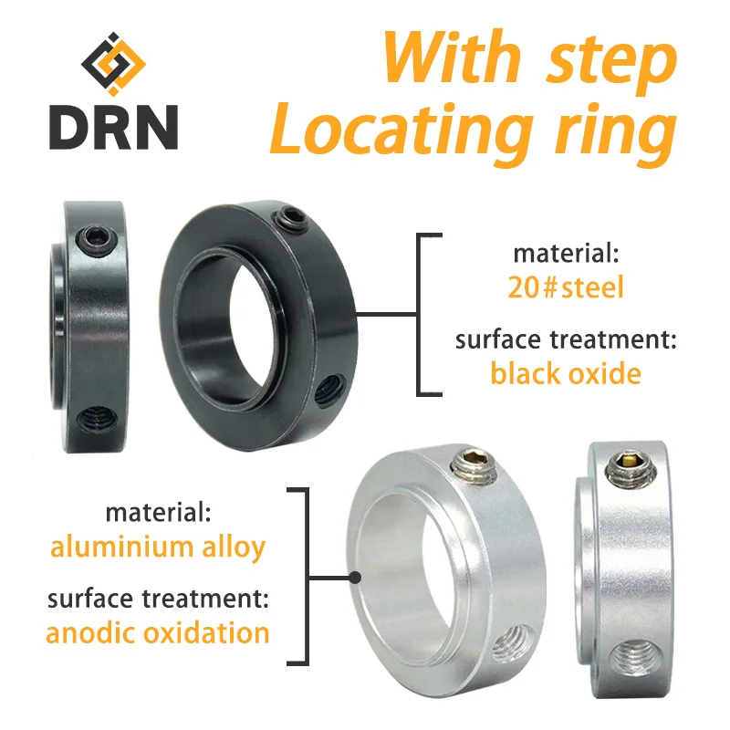 Carbon steel blackened belt step type locating ring clamping sleeve retaining ring limit optical axis stop screw fixing ring