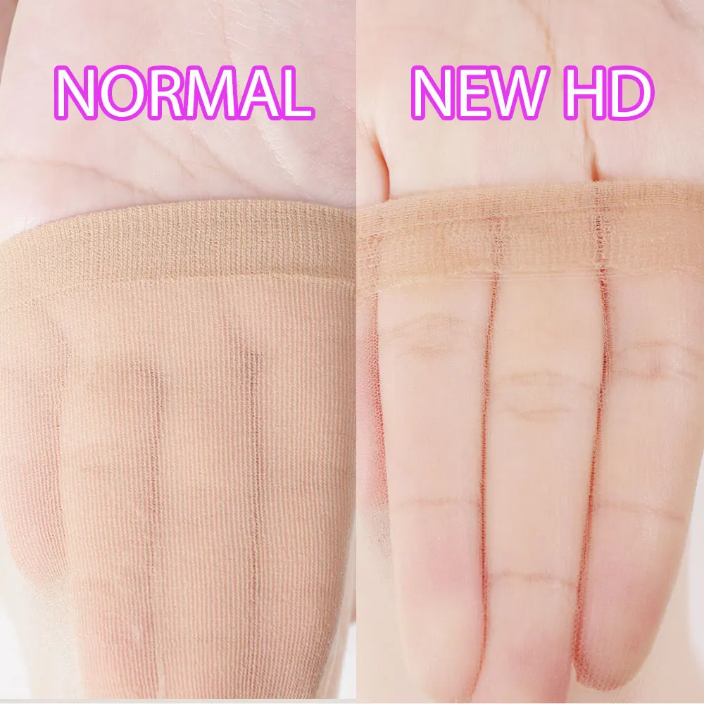 OEM Custom Package Invisible Hd Sheer Stocking Cap invisible Sheer Super hd ultra thin HD Wig Cap