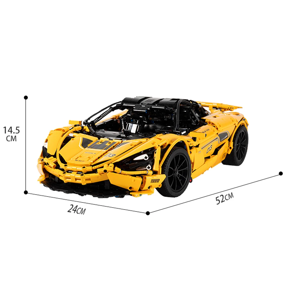 Mould King 13145s Static Version 720S 1:8 Super Sports Car Moc Assembly toddler building blocks Bricks For Birthday Gifts