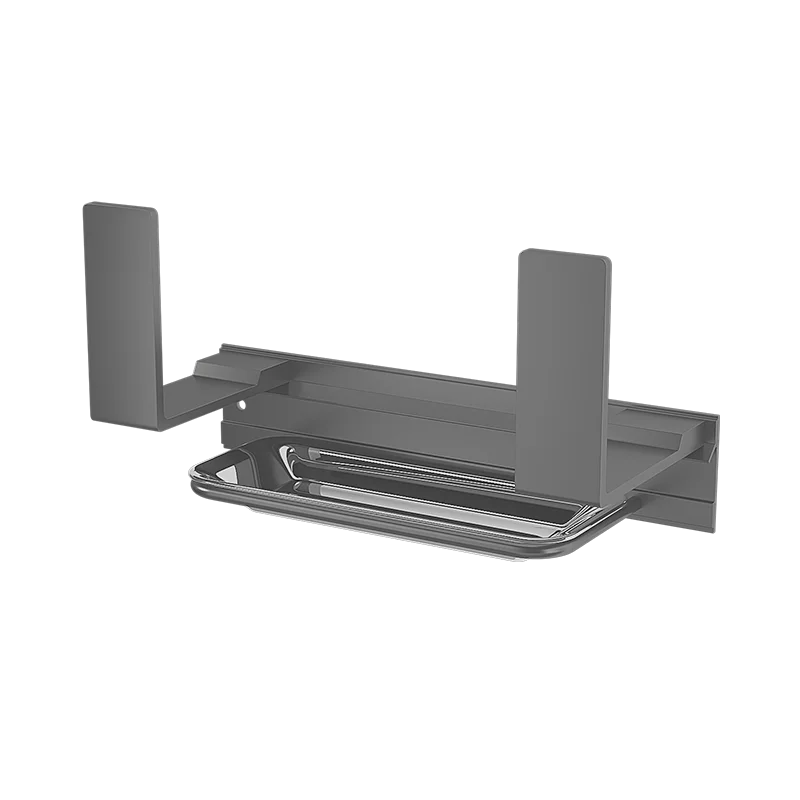 Metal Kitchen Multifunctional Storage Wall Mounted Shelf Cutting Board Placer 10cm Large Capacity Pot Lid Rack with Water Tray