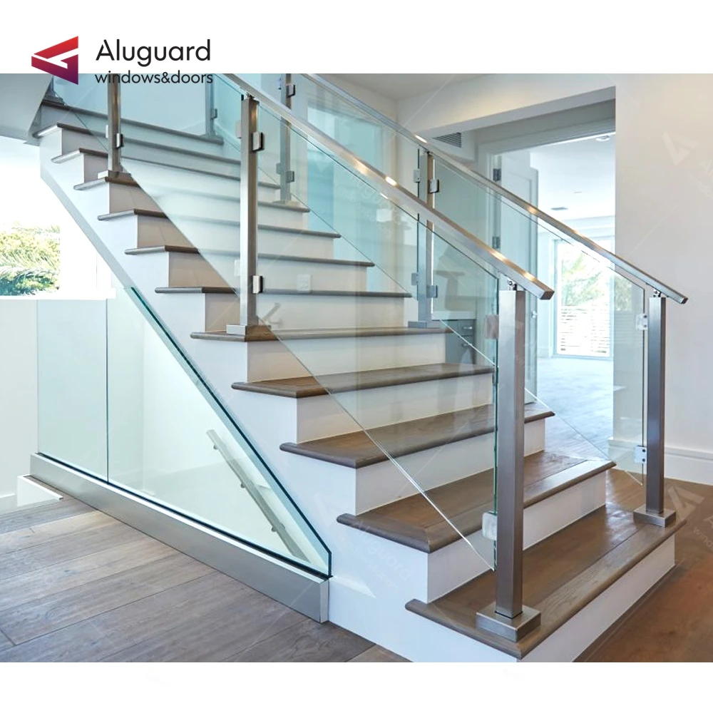 Stair Cable Stainless Steel Balustrade Modern indoor balcony railings design staircase aluminum u channel balustrades handrails