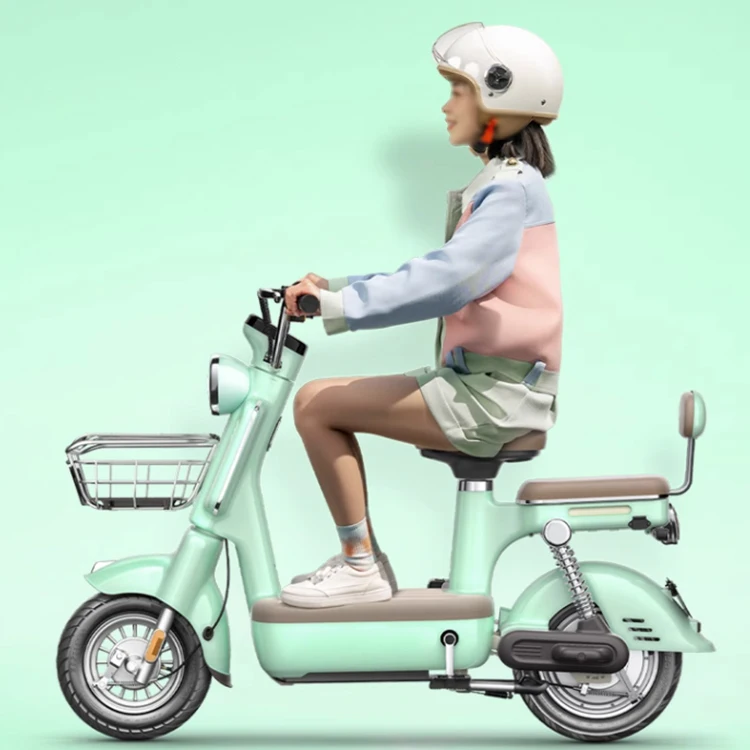 wholesale fashion 2 wheel 400w 48v 20ah electrica scooter electric moped bike with pedals