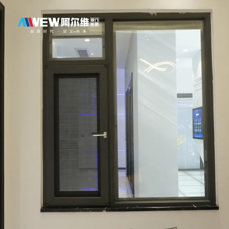 Alwew design smart automatic electric aluminum frame casement window aluminium windows