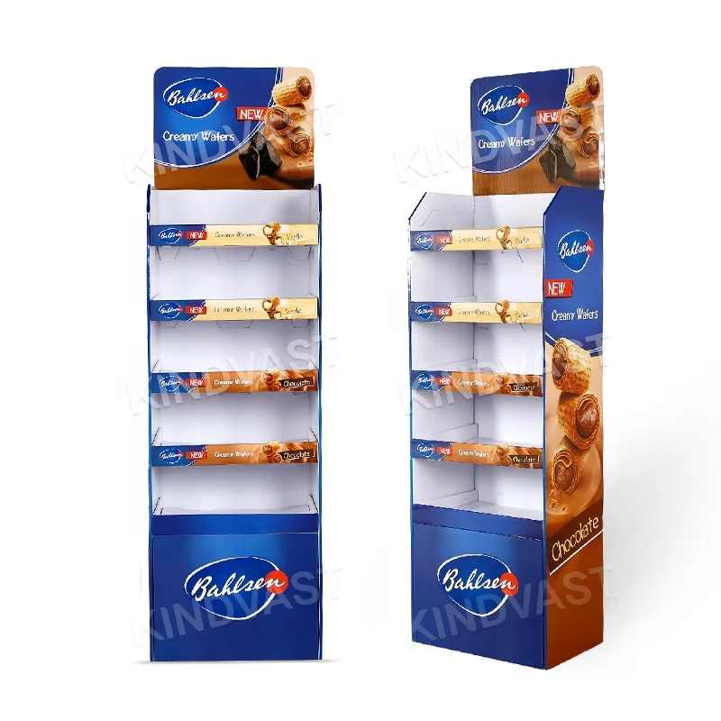 corrugated floor pop up plv cosmet product paper rack make up display stand cardboard for carton retail stores