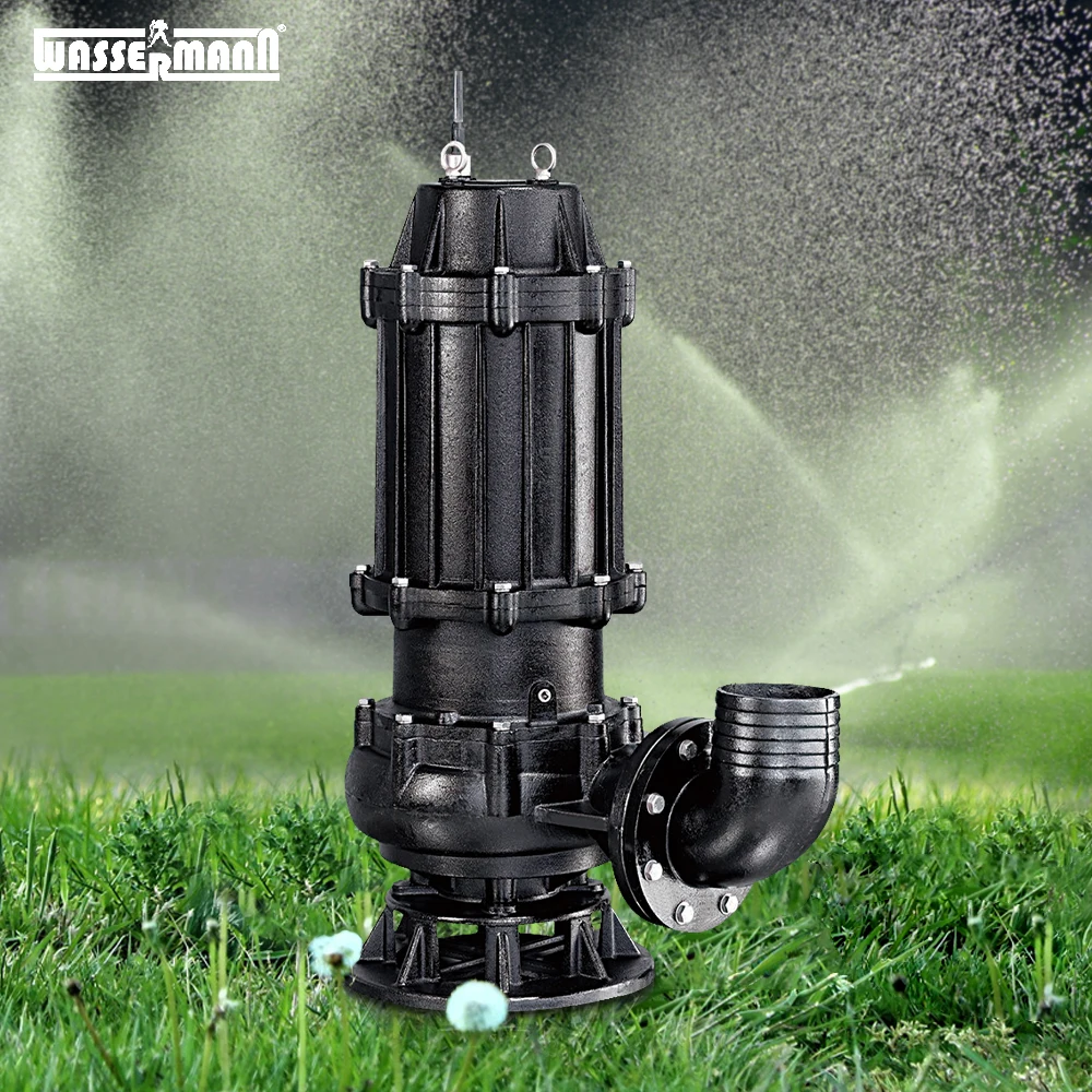 Industrial heavy duty high flow submersible waste water sewage pump