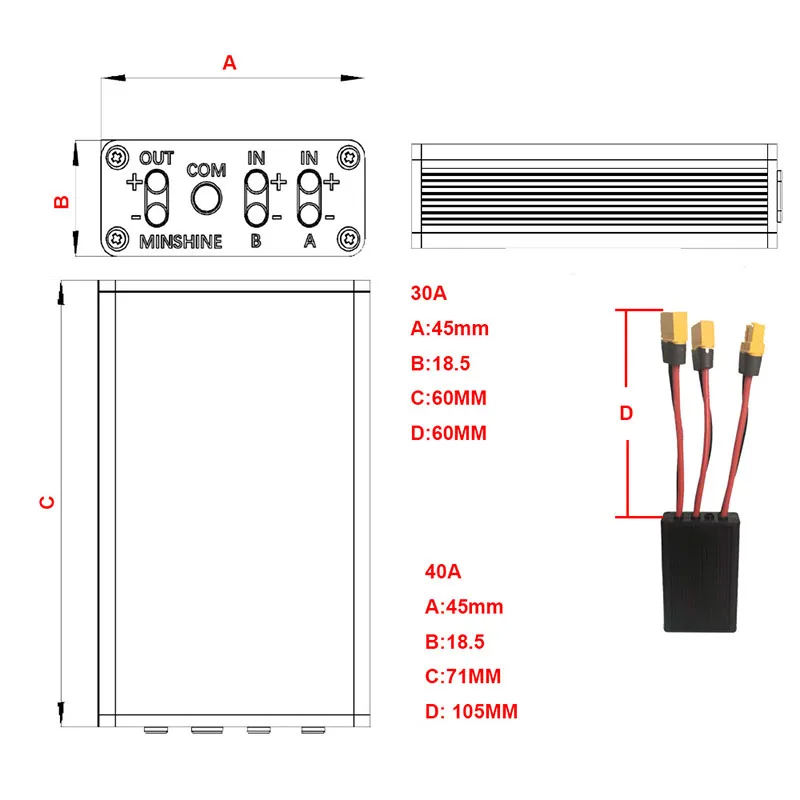 New electric bicycle dual battery pack switch parallel battery increase capacity ebike dual battery connector