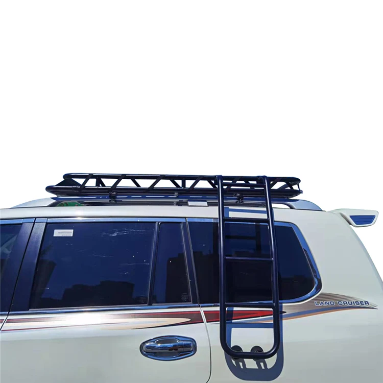 4x4 universal car roof basket / luggage rack / roof rack basket with ladder for fj150 fj200 patrol