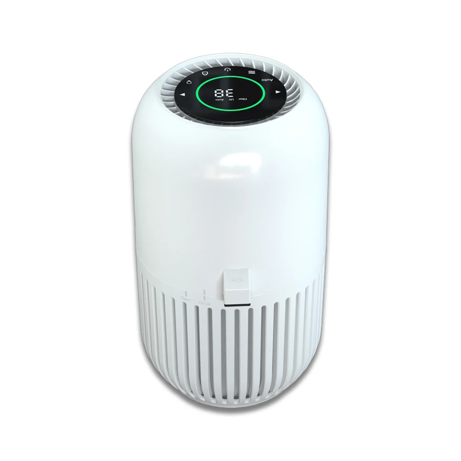 Small Desktop Air Cleaner TVOC Sensor High CADR  HEPA Air Purifier with touch control