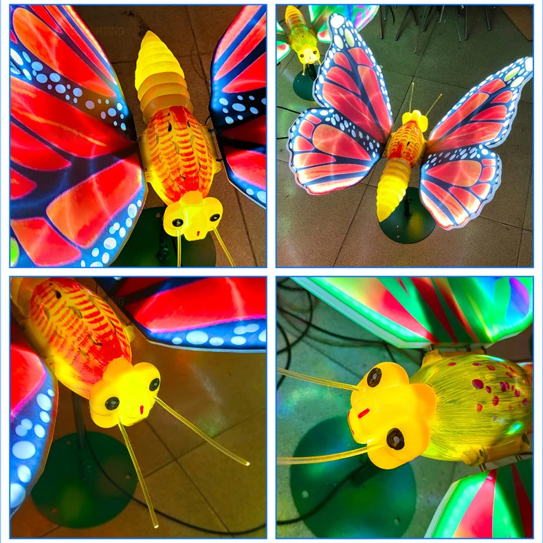 Christmas New Color Dynamic Outdoor LED Flapping Butterfly Face
