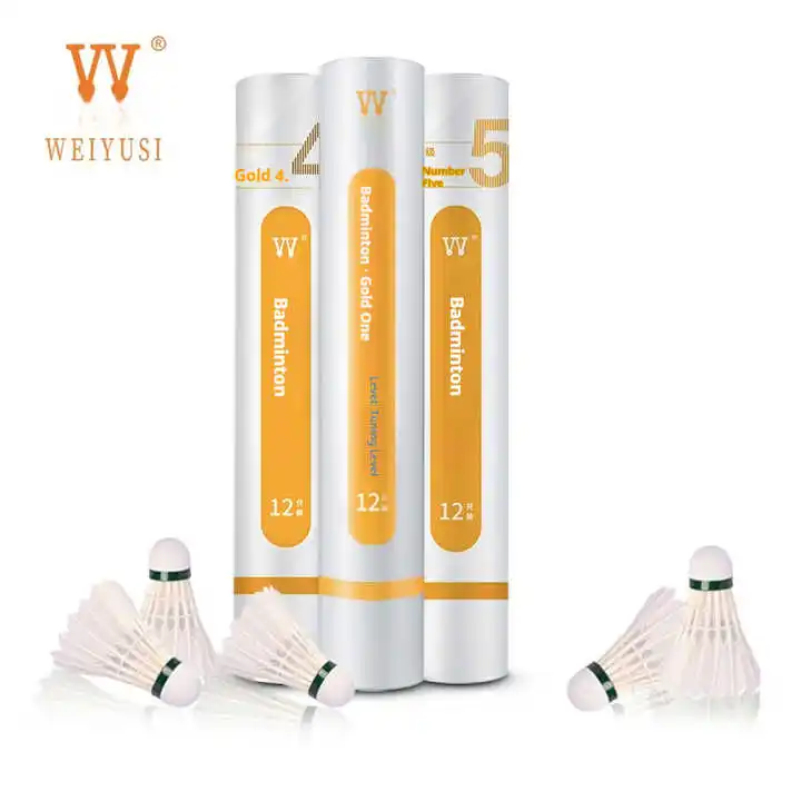 Feathered Badminton Shuttlecock for Professional and Casual Players with Enhanced Durability for Indoor Use