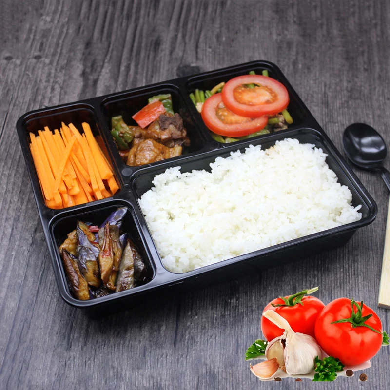 Rectangular take out soup bowl takeaway transparent clear fast disposable plastic round food containers with lids microwavable