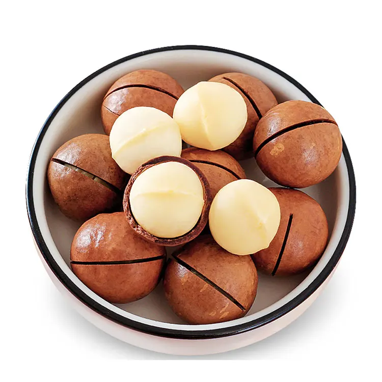 Factory Direct 300 Degree Circular Opening White And Tender Flesh Macadamia