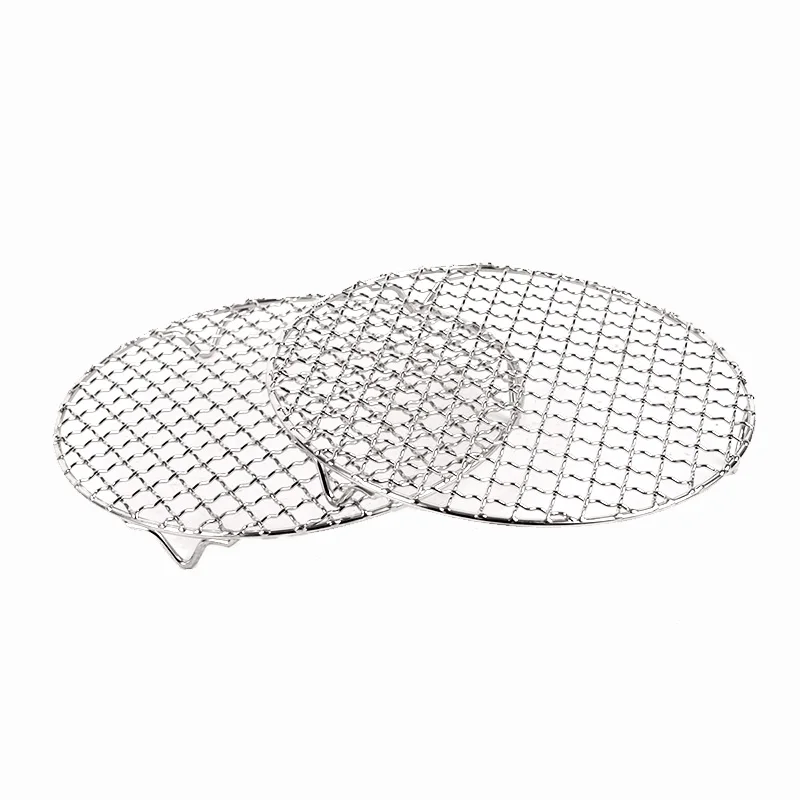 BBQ Grill Mesh 304 Stainless Steel Other Accessories with Round Shape Bbl Grills Custom Size Not Support Everyday Silver Metal