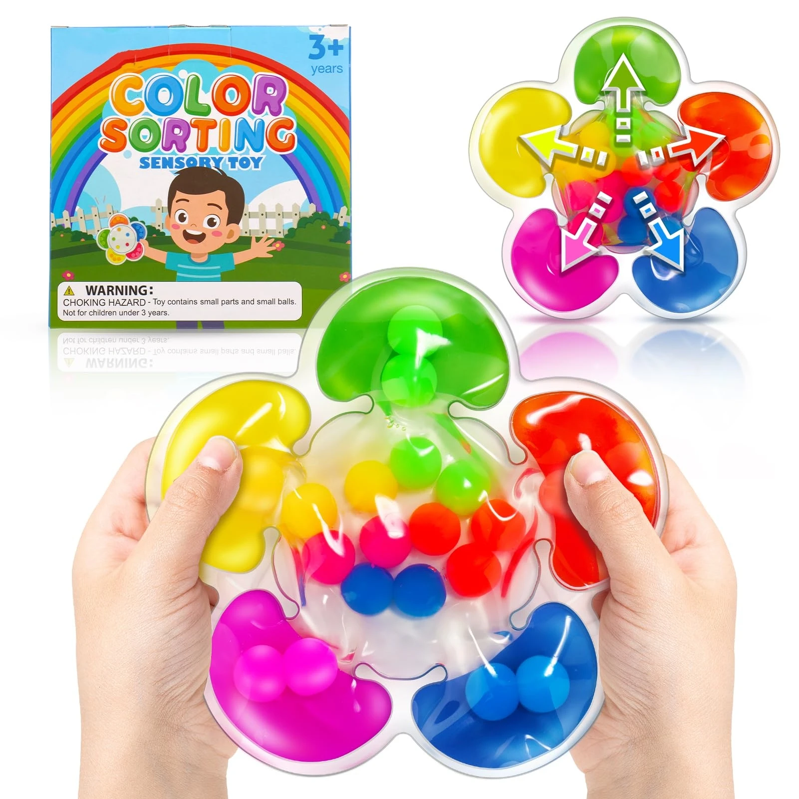 Autism Adhd Decompression Squeeze Sensory Fidget Anxiety Relief Anti Stress Squishy Color Sorting Toys For Toddlers